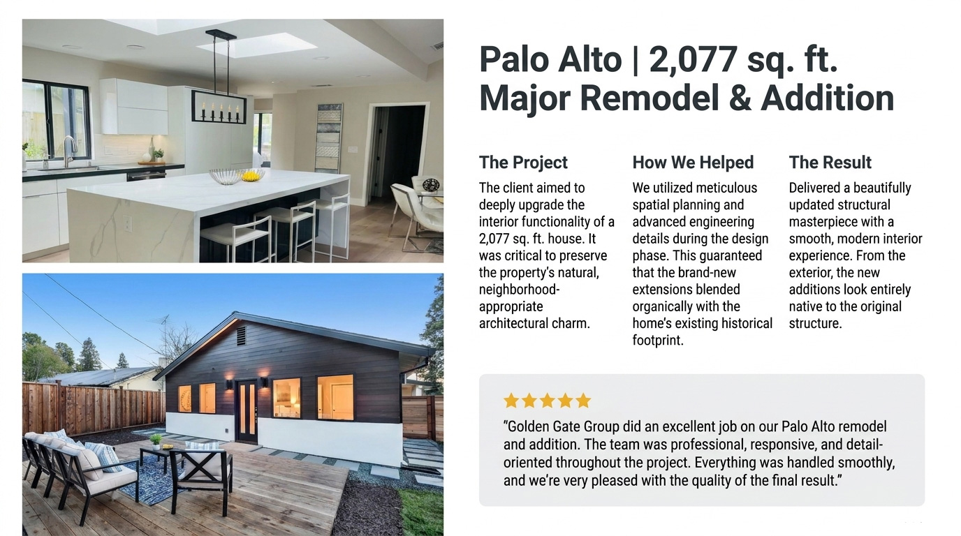 Modern home remodel and addition overview
