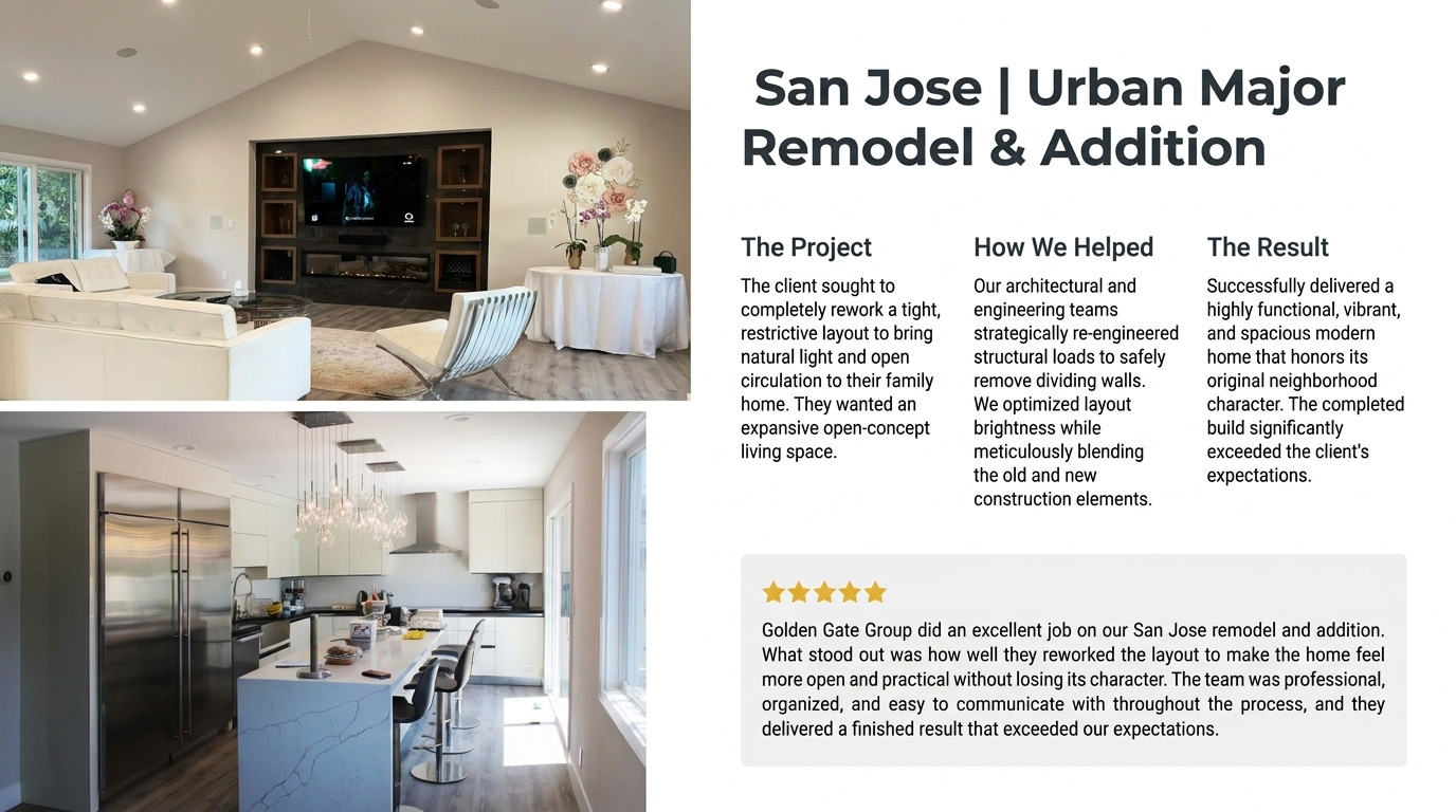 Modern home remodel and addition overview