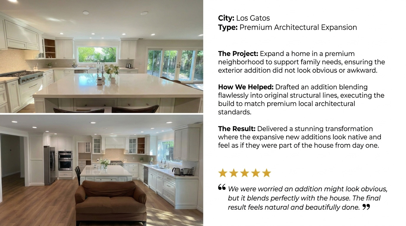 Modern kitchen and living room remodel